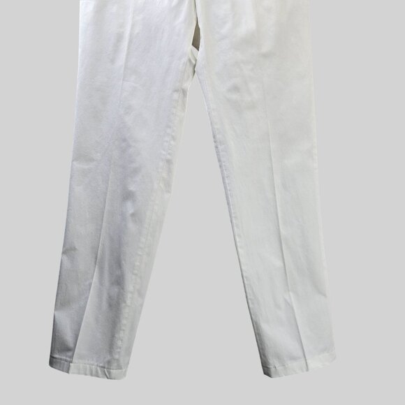 Ralph Lauren Purple Lable Dress Pants Sz 34 White Minimalist Straight Leg Chino - Picture 4 of 13